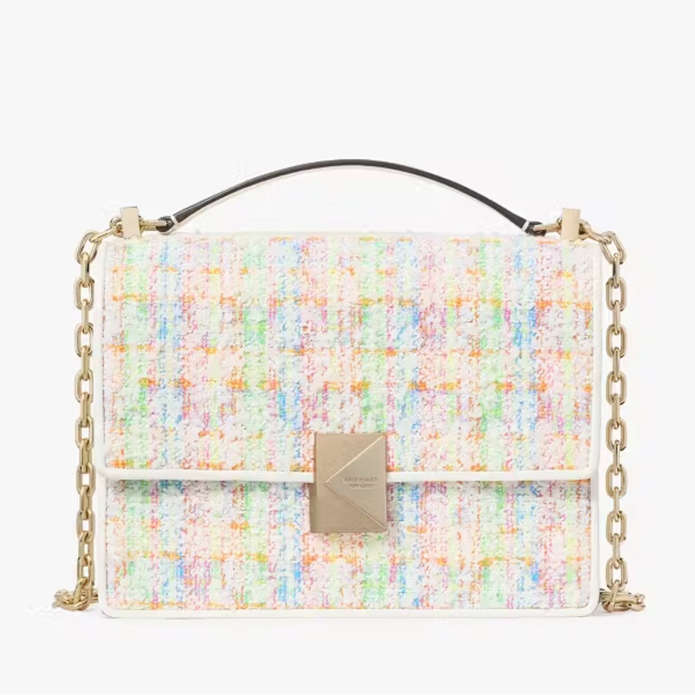 Kate Spade Cream and Gold Shoulder Bag with Chain Strap